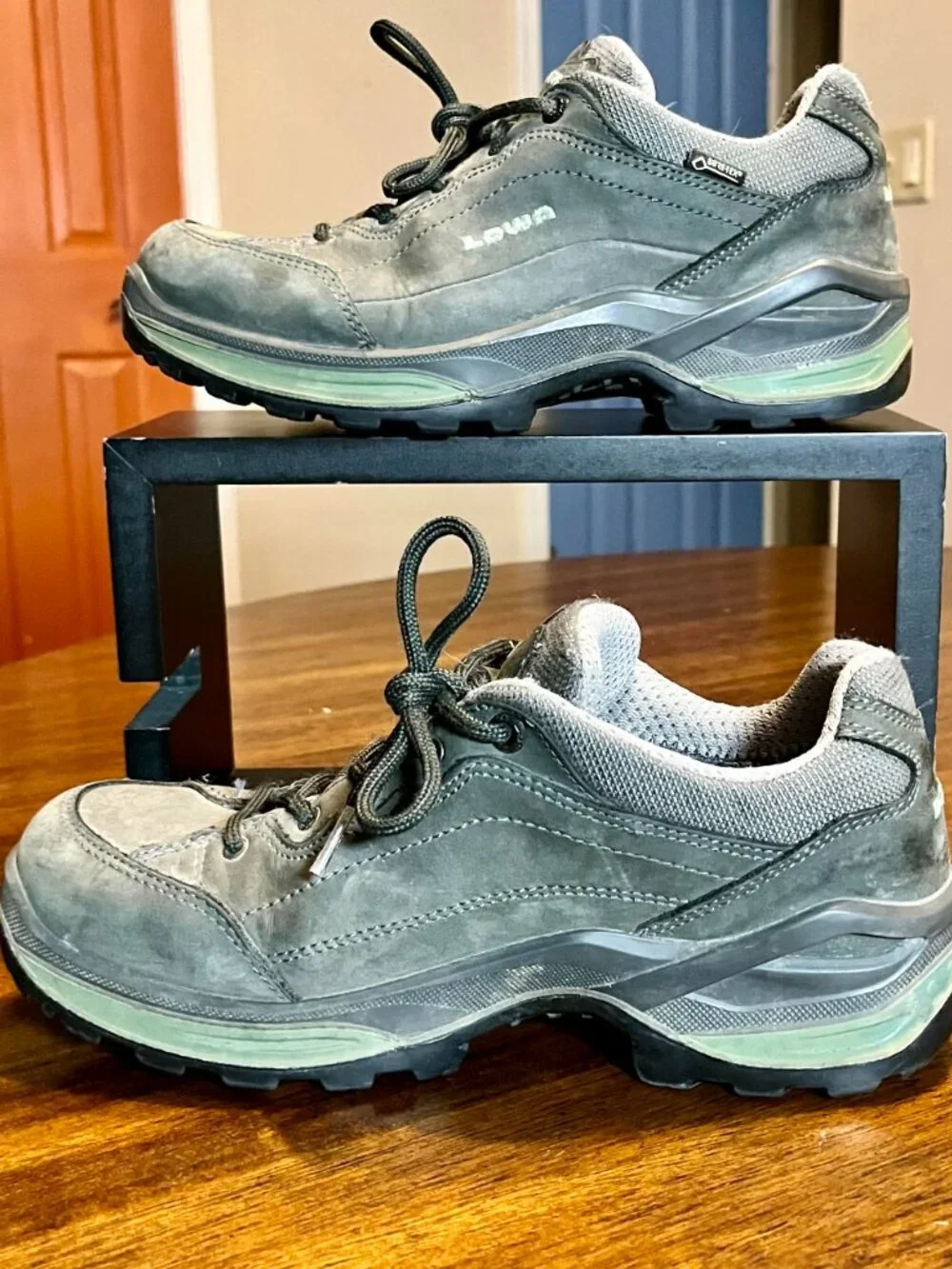 Dark Green Women's Lowa Renegade Hiking Trekking Shoes Boots Size 8